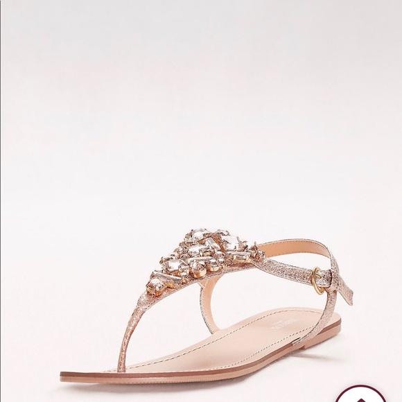 rose gold flip flops wedding